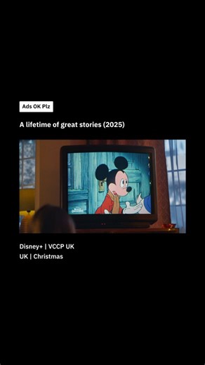 Ads OK Plz | Advertising & Marketing on Instagram: "Disney+ launched its festive campaign "A lifetime of great stories," celebrating 100 years of storytelling through a cinematic ad film following a girl growing up with Disney+ classics like Mickey Mouse, Home Alone, and Modern Family. The campaign highlights the emotional bond stories create over a lifetime and across generations, reinforcing Disney+ as a platform for timeless and new favorites across Disney, Marvel, Pixar, Star Wars, and more.