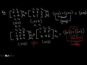 Multiplication of (2×2) and (3×3) matrices