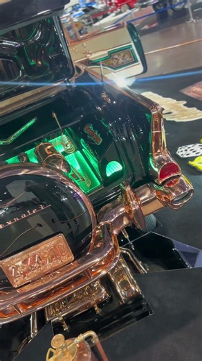 Look at this awsome 57 Chevy Bel Air Rag at the 2025 Lowrider Magazine Las Vegas Super Show