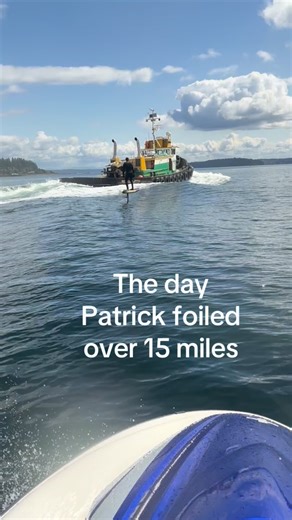 Who's needs a tanker ship when a tugboat works just fine #tugboat #tugfoiling #wakefoil #bainbridgeislandwa #explorewashington | Perfect Wave Surf Shop