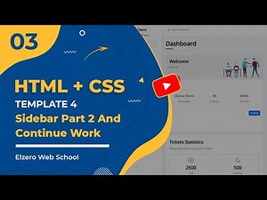 [Arabic] HTML & CSS Template Four 2022 #03 - Sidebar Part 2 And Continue Work
