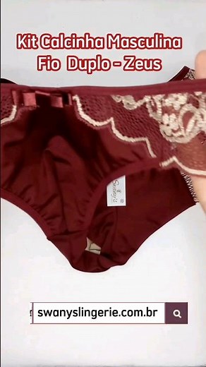 Kit 2 Calcinha Masculina Fio Duplo in Microfiber and Renda @SwanysLingerie