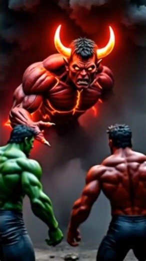 🔥 Hulk vs Red Hulk vs Devil – EPIC FIGHT! 🔥#shortsfeed #hulkvsshaitan #marvel #hulk
