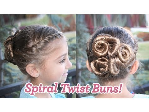 Spiral Twist Buns | Updos | Cute Girls Hairstyles