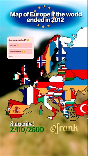 Map of Europe if the World ended in 2012 🇪🇺🥲 #europe #geographythroughmaps #history #trending #map