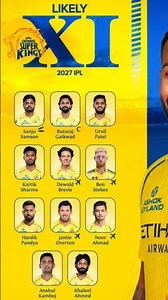 #ipl2027 ❤️, Csk Likely Xi For Ipl 2027❓chennai super kings best playing 11, ipl 2027 csk team #ipl