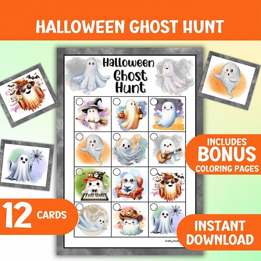 Halloween Ghost Hunt, Ghost Hunting for Kids, Indoor Outdoor Scavenger Hunt, Treasure Hunt Activity, Fun Halloween Party Game, Seek & Find - Etsy