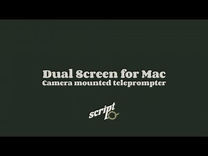 Dual Screen Teleprompting Script-Q 6 for Mac