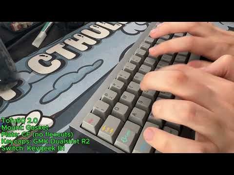 [LOUD CLACKY] Tofu60 2.0 Typing with Keygeek B1
