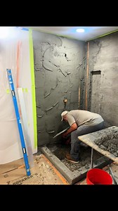 Floating Shower Walls with Cement Brown Coat – Step by Step