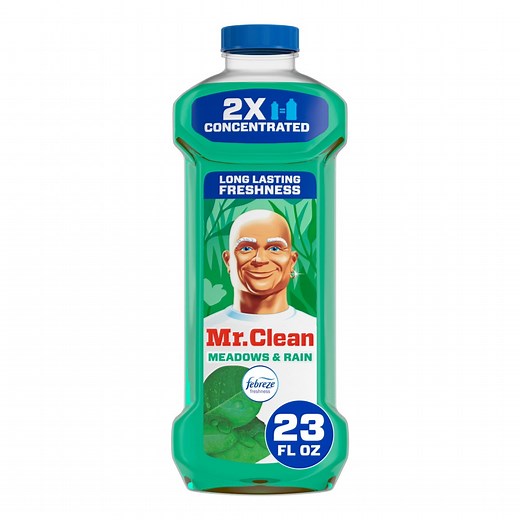 Mr. Clean 2X Concentrated Multi Surface Cleaner with Febreze Meadows & Rain Scent, 23 fl oz