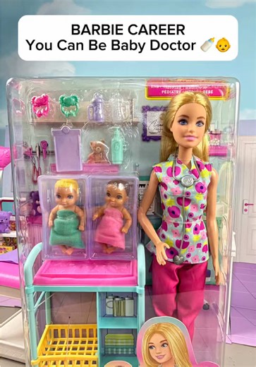 @barbie Barbie Career ! You Can Be Baby Doctor 🧑‍⚕️ #asmr #asmrsound #barbie #miniature #nostalgia