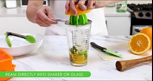 Tovolo 2-in-1 Cocktail Strainer with Removable Citrus Reamer Barware Bar Tool
