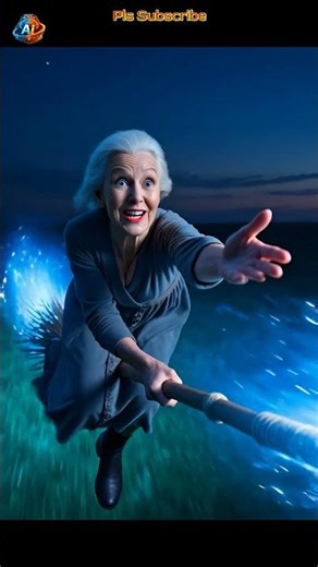 "🔥 Real Witch Spotted Flying at Night!"