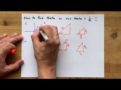 How to find Theta so cos(Theta) = 1/2 ?