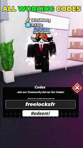 ALL WORKING CODES IN WASTE TIME! #roblox #shorts