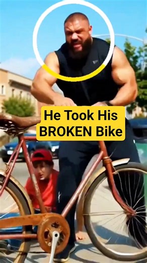 He Took His BROKEN Bike…Then THIS Happened 😳 #shorts #kindness