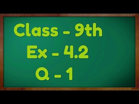 Class - 9th, Ex - 4.2, Q 1 (Linear Equation in Two Variable) Maths NCERT CBSE