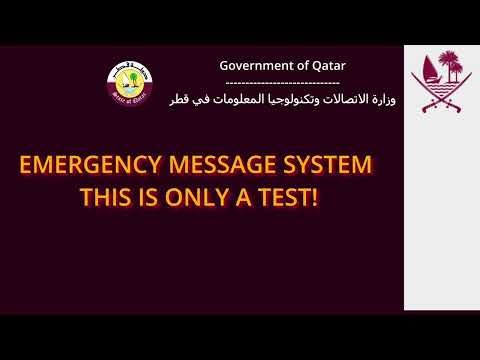 QATAR Emergency Alert Mock / Concept - EAS Scenario Del Apostol