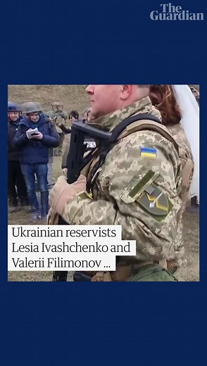 Love in war. On day 11 of Russia's invasion of Ukraine, long-term partners Lesia Ivashchenko and Valerii Filimonov married at a checkpoint in Kyiv. The couple, both members of Ukraine's territorial defence unit, decided to forgo formal wear and don their uniforms instead.“We must live in a moment," said soldier and bride Lesia Ivashchenko."Many people talk about it, but just a few people live according to this rule."To remain sane, we need to live in a moment, keeping a hope for better. Still, w
