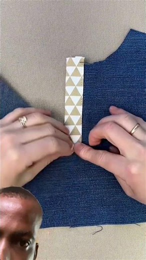 Easy way to fix a placket on a front facing of a shirt. #fypシ゚viral #sewing