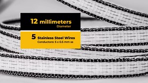 TRAE Electric Fence Polytape 656 Feet (200 Meters) | 5 Stainless Steel Strands for High Conductivity & Rust Resistance | 12mm UV-Resistant Electric Fence Tape for Horses, Livestock & Farm Use