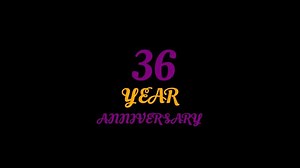36th Anniversary Celebration. Happy 36 Years Anniversary Animation in Gold Color on the Transparent Background, Alpha Channel. Great for greetings, celebrations, events, and gifts.