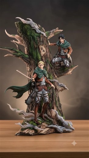 SHINZO WO SASAGEYO! ⚔️🔥 Unboxing the legendary Erwin & Levi resin masterpiece!#aot#levi#erwinsmith☠️