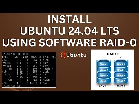 How to Install Ubuntu 24.04 LTS With Software Raid-0 | Install Ubuntu 24.04 LTS On Software Raid