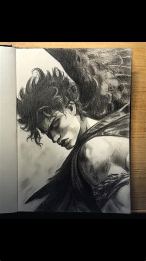 The fallen angel ✨ pt.2 | #sketch #art #drawing #shorts