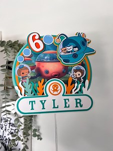 Octonauts Inspired Caketopper - Birthday - Octonauts - Captain Barnacle - Etsy Australia