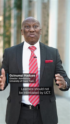 [VIDEO] As UCT gears up to host parents and prospective students for Open Day on 4 May 2024, Admissions Director Gcinumzi Haduse reminds prospective students to embrace the opportunity to join the leading university in Africa. #ChooseUCT Along with his team, Haduse engaged in meaningful dialogue with local High School principals and teachers on 17 May in order to explore avenues for strengthening and nurturing relations; and help them prepare their learners for higher education life. Watch the f
