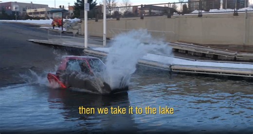 Testing my floating electric car