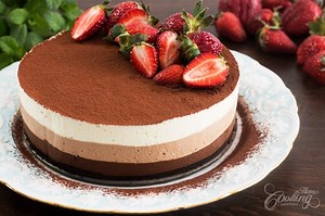 This triple chocolate mousse cake is rich, chocolaty and decadent, hardly not to fall in love with it from the first bite. Full recipe: https://bit.ly/2pQTHpk | Home Cooking Adventure