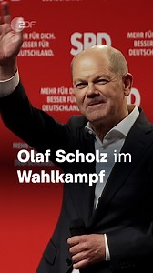 Die SPD, und damit auch ihr Kanzlerkandidat Olaf Scholz, liegt in Umfragen weit zurück. Die Doku "Kanzler und Herausforderer – Scholz und Merz im Wahlkampf" hat ihn im Wahlkampf begleitetet. | ZDF heute