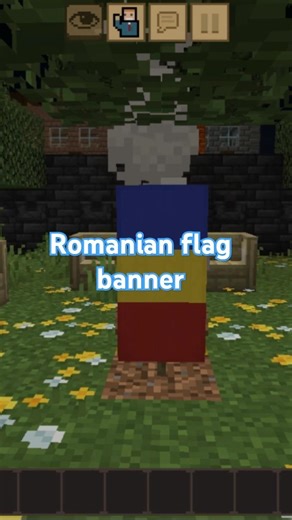 Flag of ROMANIA banner in MINECRAFT🇷🇴 #minecraft #tutorial #romania