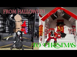 I Turned the Addams Family House Into Santa’s House 🎄 | 1/6 Scale Diorama Transformation