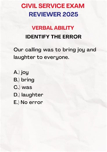 Part 19 | Identify the error #csereview #civilservice #fyp #civilserviceexam2025 #learnenglish #subjectverbagreement