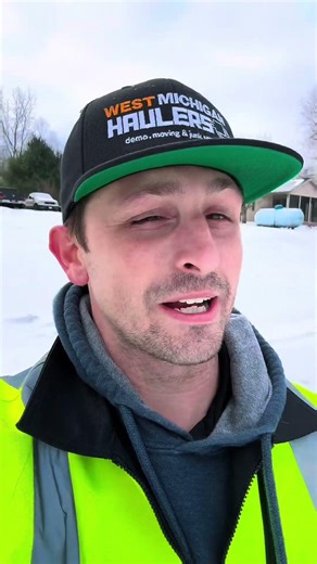 Hauling a large pile up a steep hill. | Backyard clean up | Junk Removal #junkremoval #kalamazoo