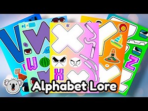 👅🐬🦓Alphabet Lore Sticker (V, W, X, Y, Z) | 알파벳로어 스티커 꾸미기 | Paper DIY | ASMR🦓🐬👄