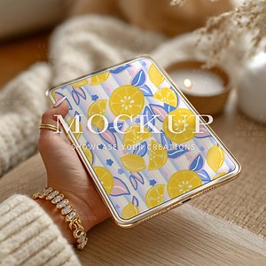 Cozy iPad Procreate Mockup | Feminine Tablet Mockup for Digital Artists & Creators | Neutral Aesthetic | Hand Holding iPad Styled Scene - Etsy