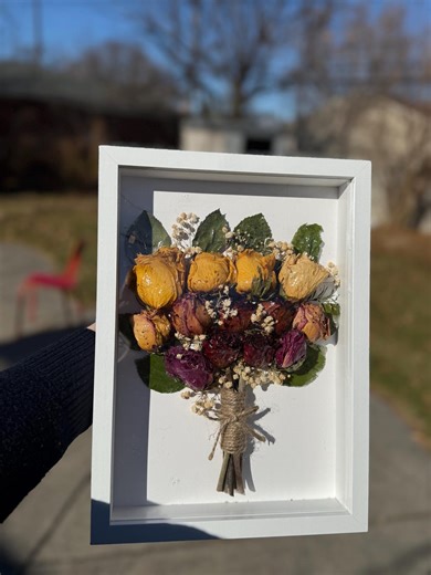 Preserved Wedding Bouquet Shadow Box — Framed Dried Flowers Keepsake for Bride, Wedding Bouquet Preservation. - Etsy