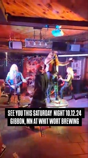 SATURDAY NIGHT we return to Whit Wôrt Brewing Co. in Gibbon, MN! Pre-Halloween show this weekend. Music starts at 9pm! #whitwortbrewing #brewery #gibbon #mn #entersandman #metallica #exitlight #enternight #cover #song #metal #heavymetal #hardrock #band #tour #halloween #spooky #show #livemusic | CASTER VOLOR