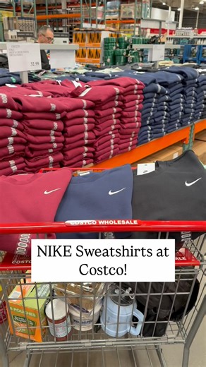 429K views · 948 reactions | Nike Sweatshirts at Costco! These sweatshirts are an incredible deal at just $32.99- compared at $60 on the Nike website. Available in maroon, navy and black they’re perfect for back to school! #costco_empties #costcofinds #costco #nike #nikesweatshirt | CostcoEmpties | Facebook