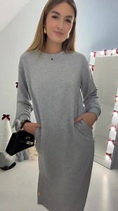 KOLEKCJA ZIMOWA 🎄❄️ Sukienka dresowa w promocyjnej cenie 89 zł 🤍 Polska produkcja La Blanche | Lia Store