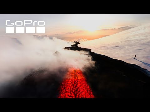 Skiing an Erupting Volcano