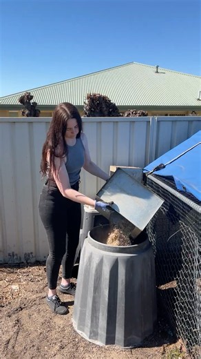 Put together a compost bin with me 🌻… #compost #composting #gardeningideas