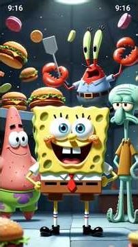 AI VERSION...SpongeBob’s Crazy Fry Cook Contest