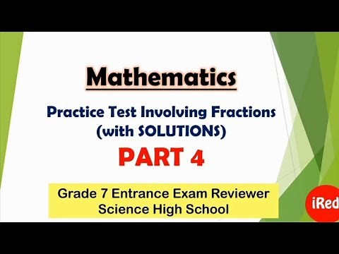Math Quiz Involving Fractions Part 4 | Entrance Exam Reviewer for Incoming Grade 7