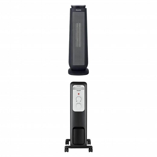 Pelonis 1500-Watt 23 in. Digital Tower Ceramic Heater and 1500-Watt Oil-Filled Radiant Electric Space Heater Combo - The Home Depot